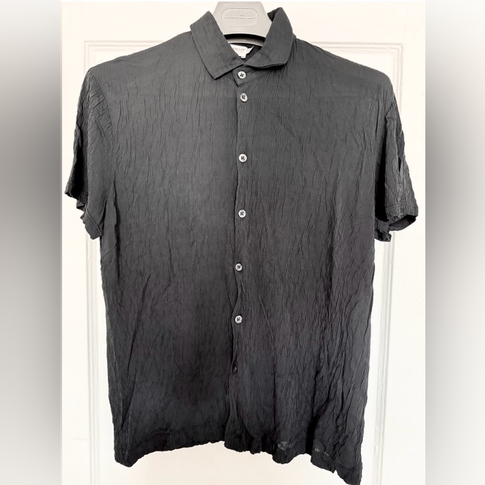 Armani Collezioni Blue Casual Button Down Shirt